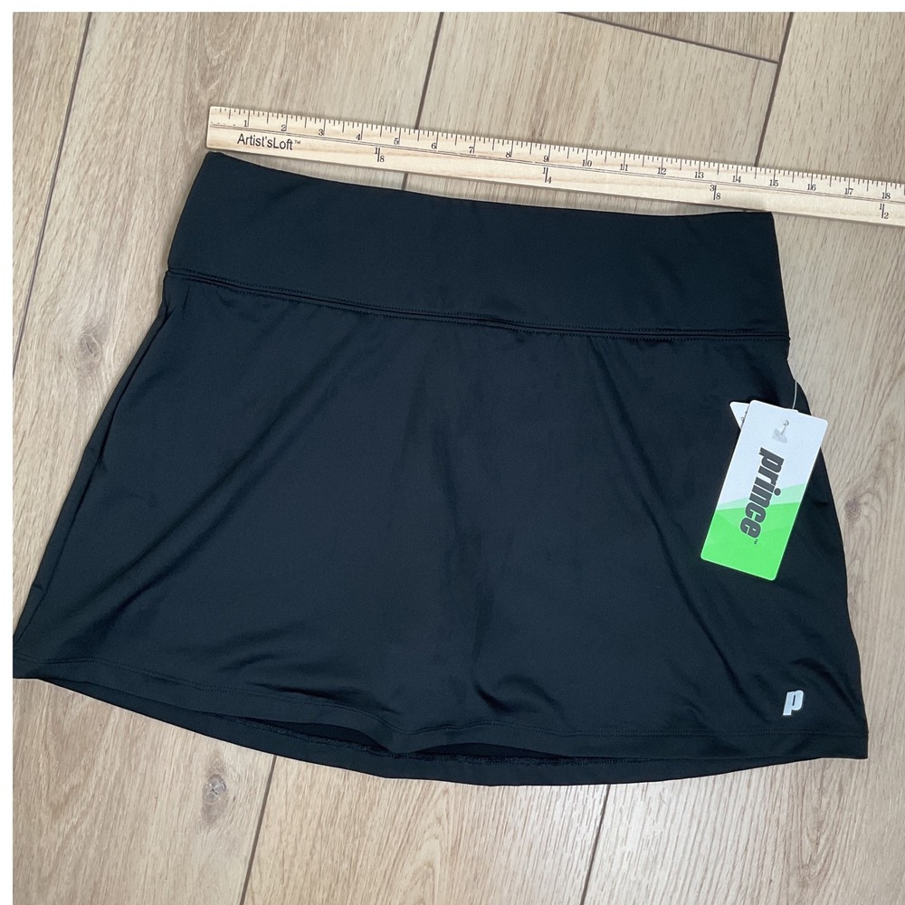Prince Women's‎ Tennis Match Knit Skort Black Wicking Athletic Skirt Medium - Picture 9 of 10